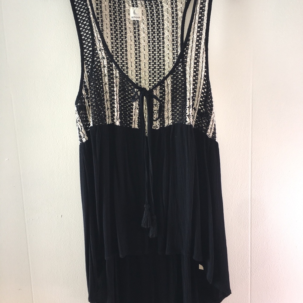Black and cream vest